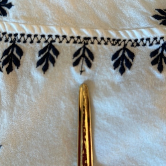 Madison Matthews Floral Embroidered Cap Sleeve‎ Shift Cotton Dress Size Medium - Picture 9 of 10